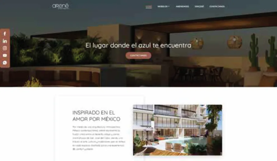 Sitio web ARENÉ.MX - Despacho de arquitectura