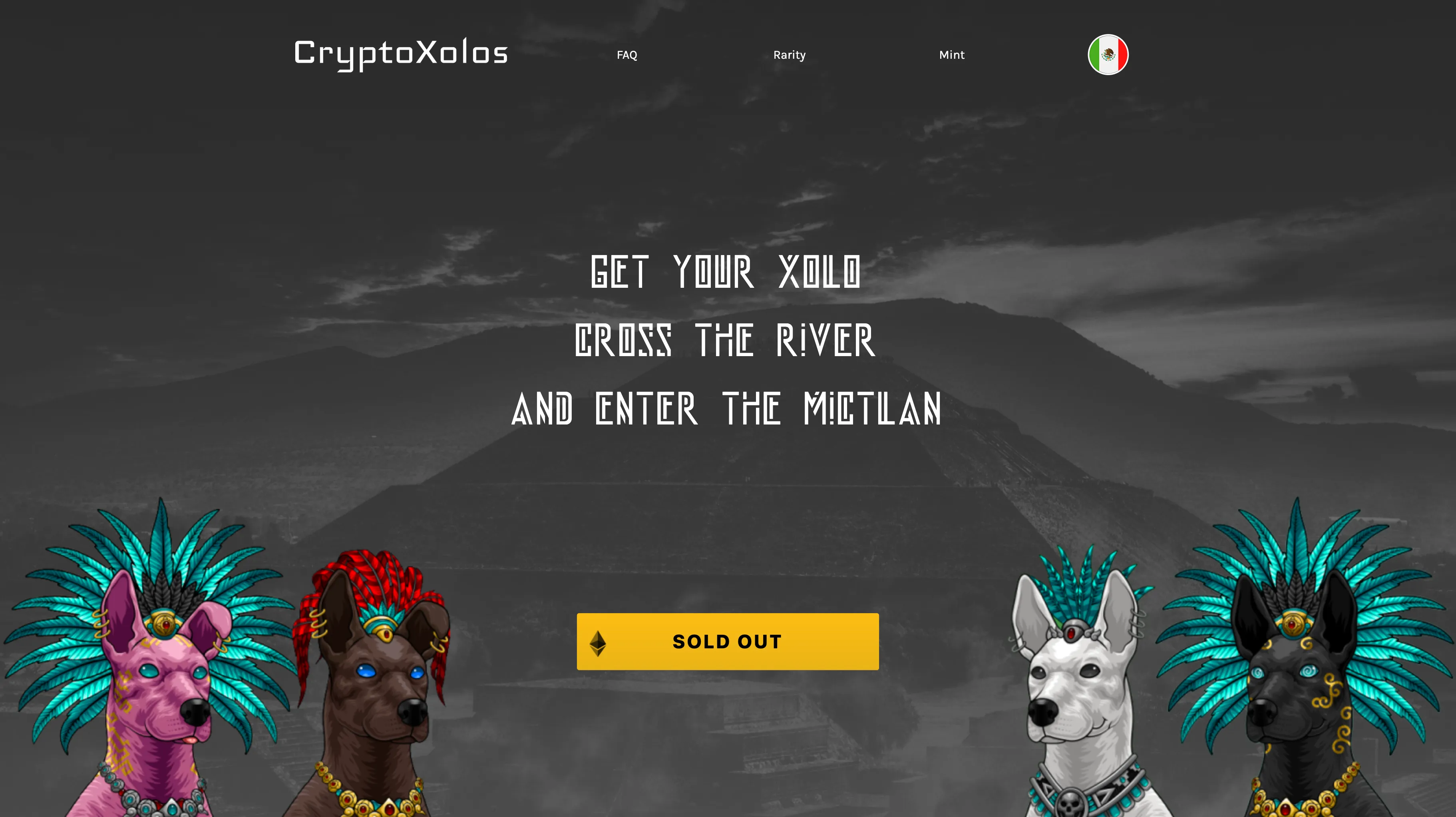 CryptoXolos - Colección NFT con mitología azteca mexicana
